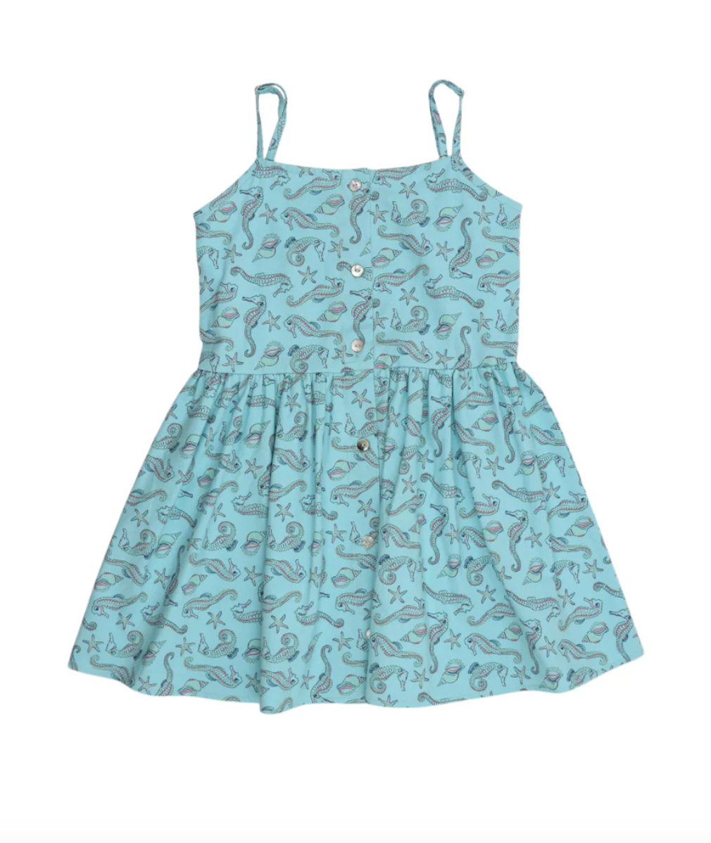 The New Society Lo Dress - Seahorses Print