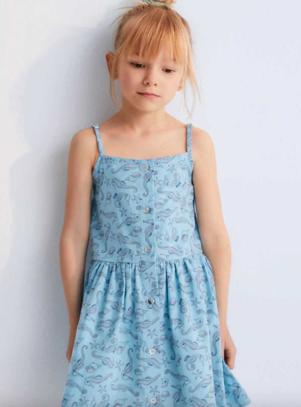 The New Society Lo Dress - Seahorses Print