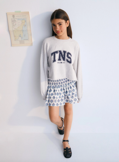 The New Society Eleni Teen Skirt - Hyacinth Print