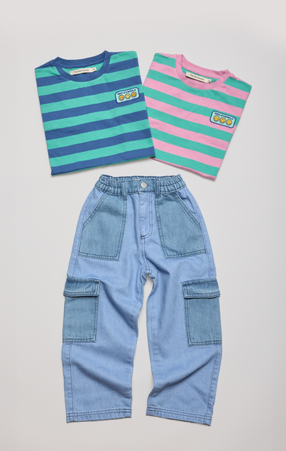 The New Society Edelssa Pant - Color Block Denim