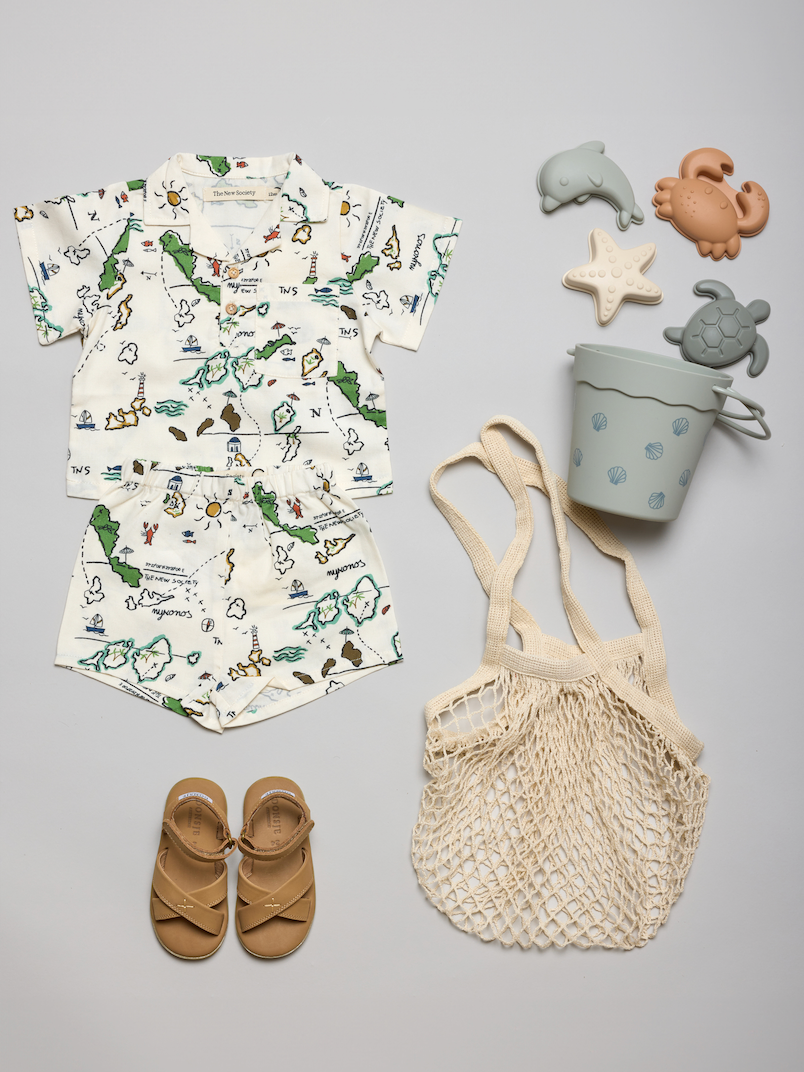 The New Society Arkoi Baby Shirt - Map Print