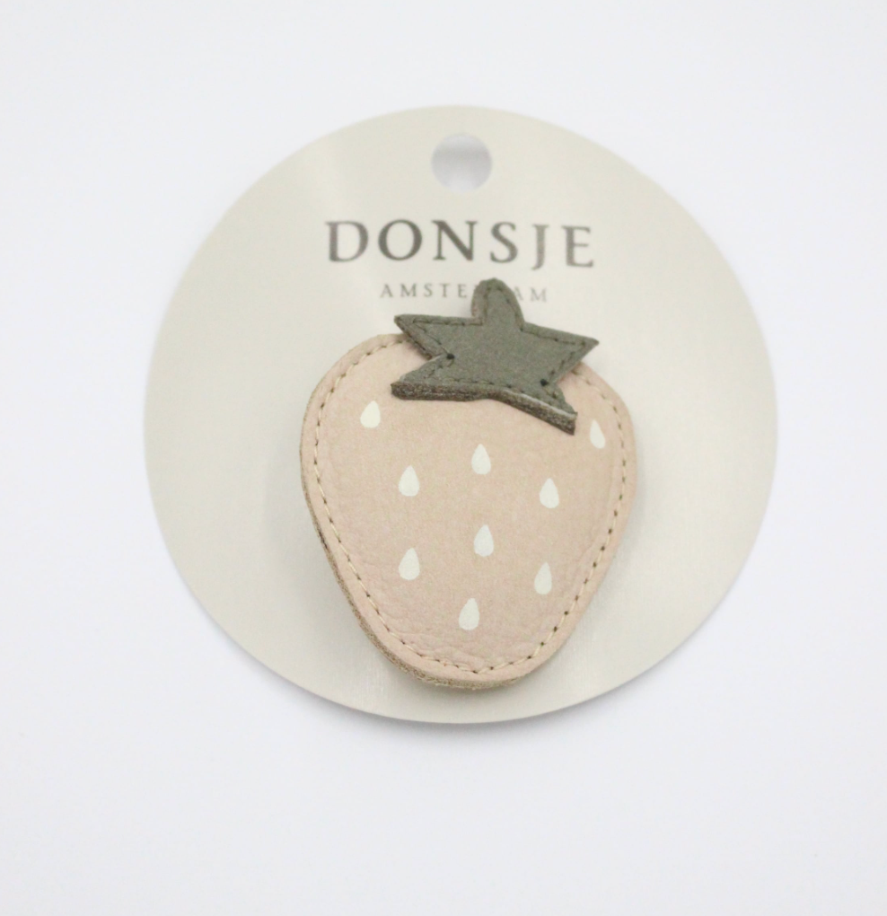 Donsje Nanoe Fruit Hairclip Strawberry - Powder Nubuck