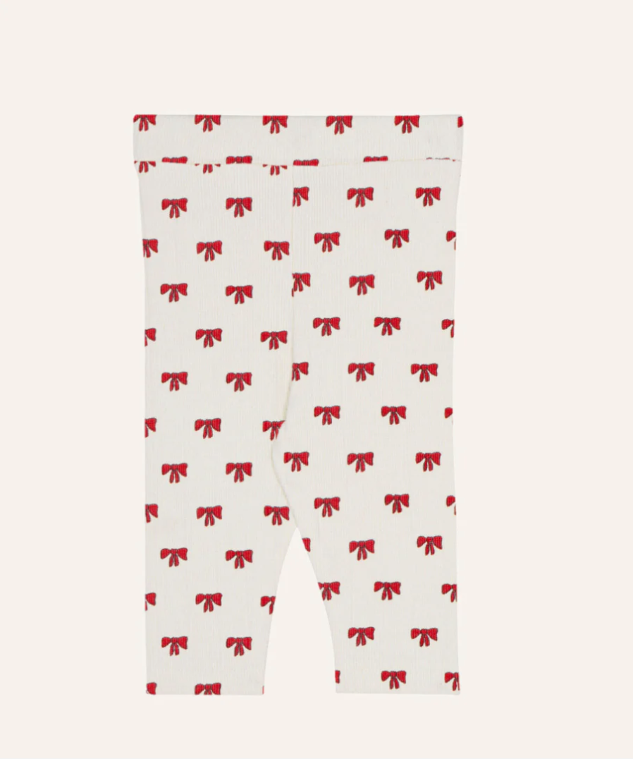 The Campamento Red Bows Baby Leggings - Red Bows