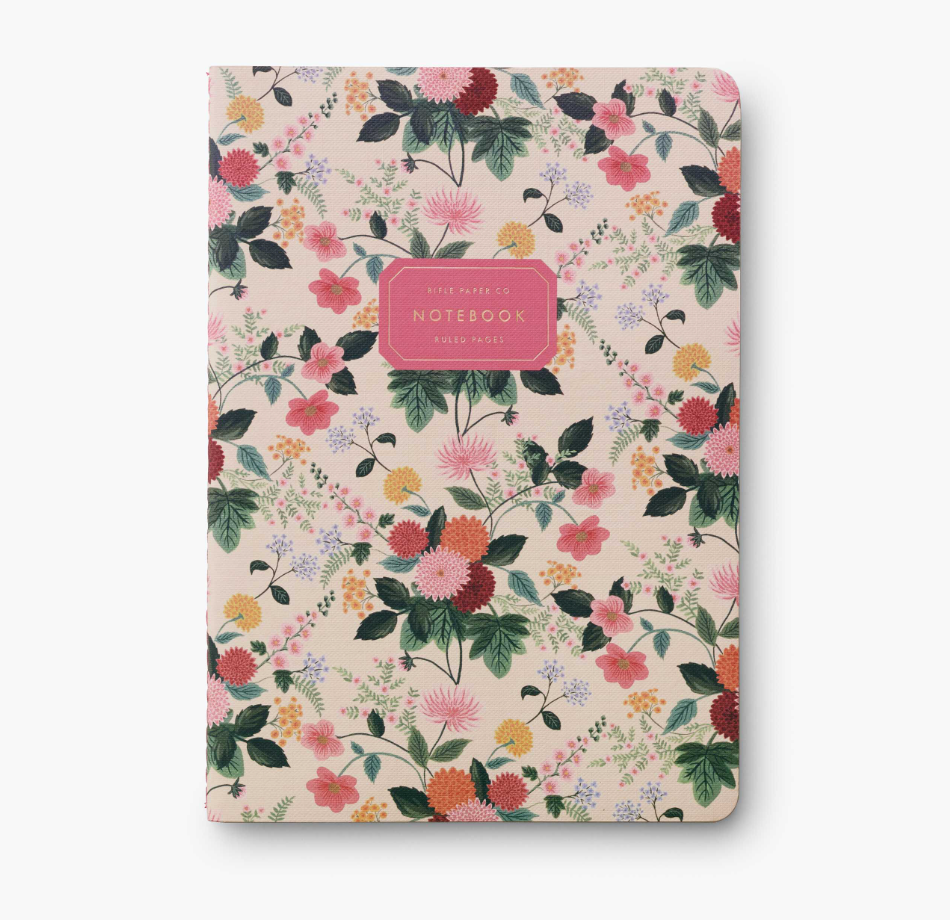 Rifle Paper Co. Assorted Set of 3 Dahlia Notebooks