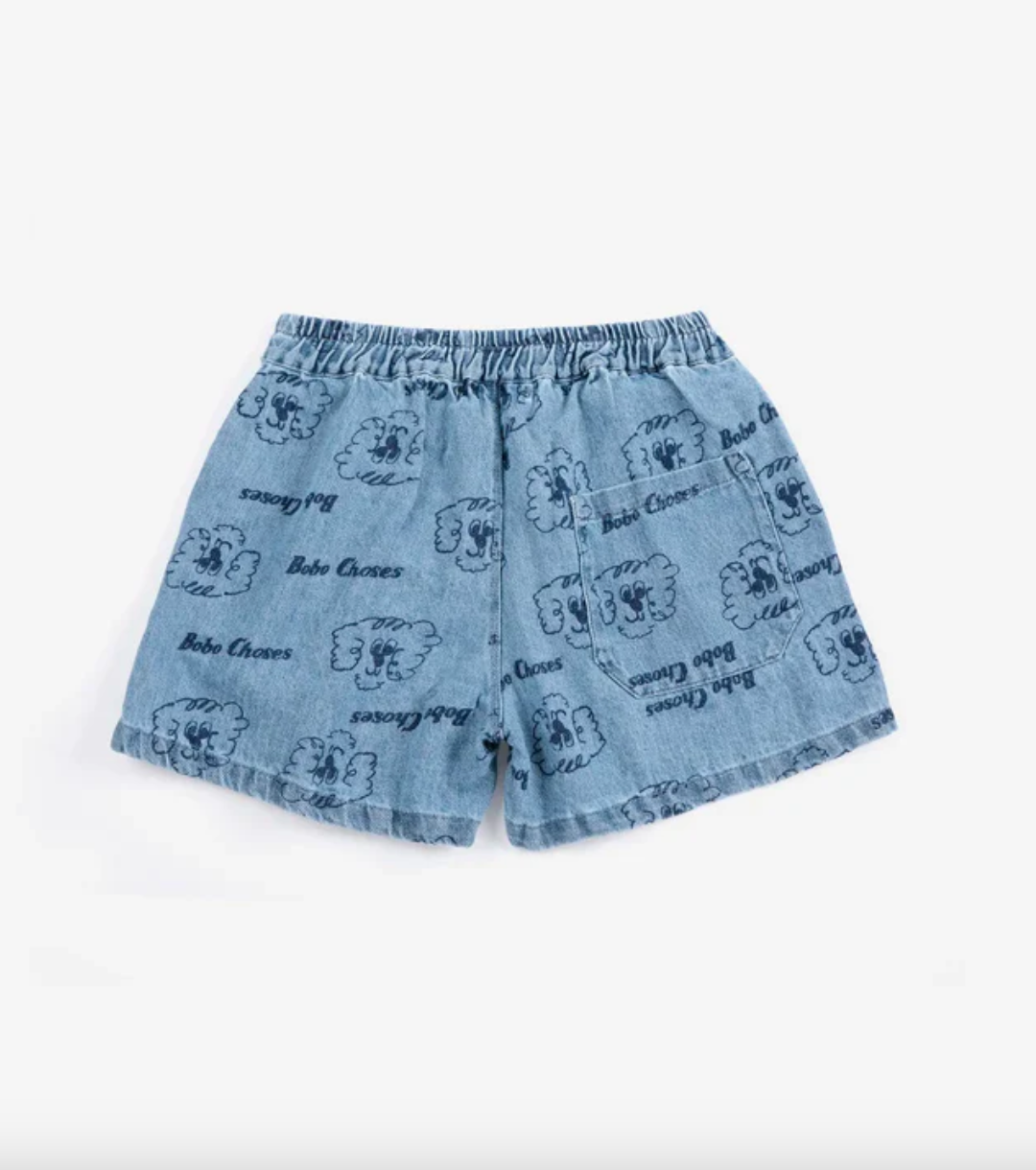 Bobo Choses Pickles The Dog All Over Denim Short -  Prussian Blue