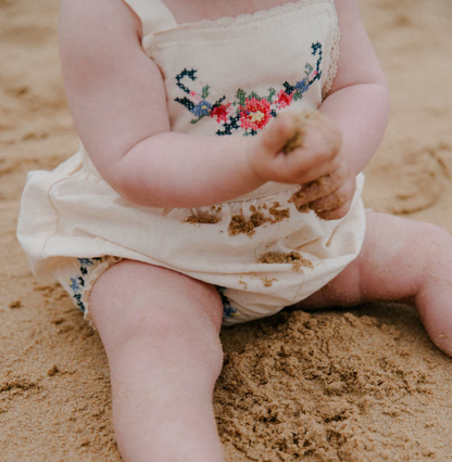 The New Society Narcise Baby Romper - Ecru