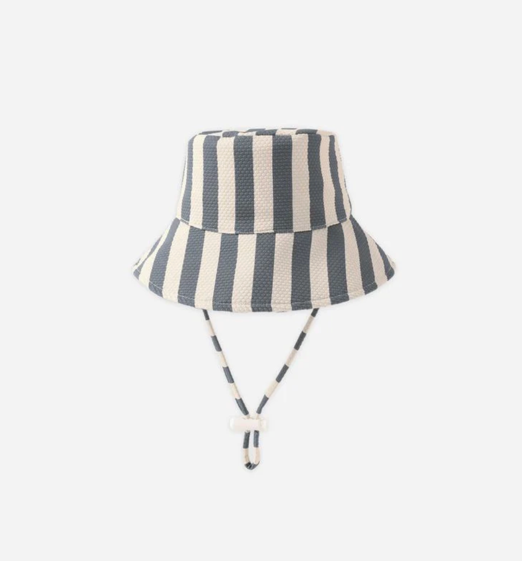 Quincy Mae Bucket Hat - Retro Stripe Ocean