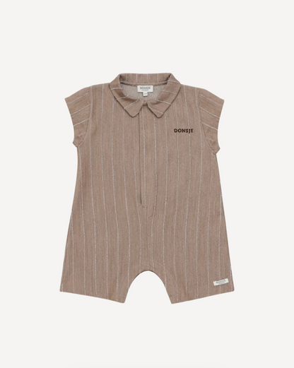 Donsje Kajani Playsuit - Milk Chocolate Striped