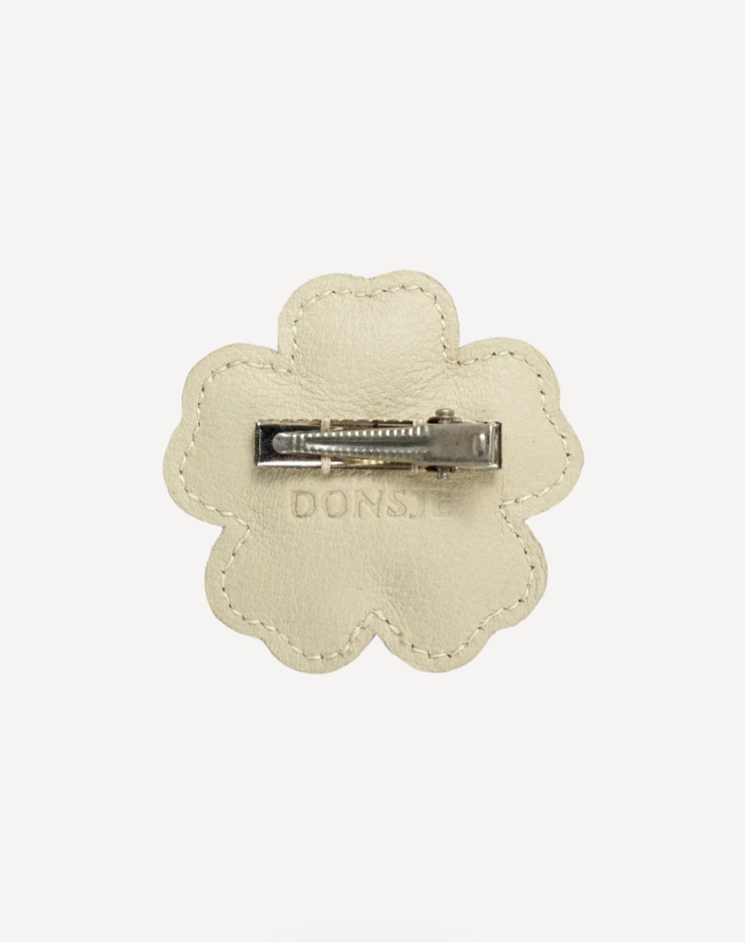 Donsje Zaza Fields Hairclip - White Buttercup / Cream Leather