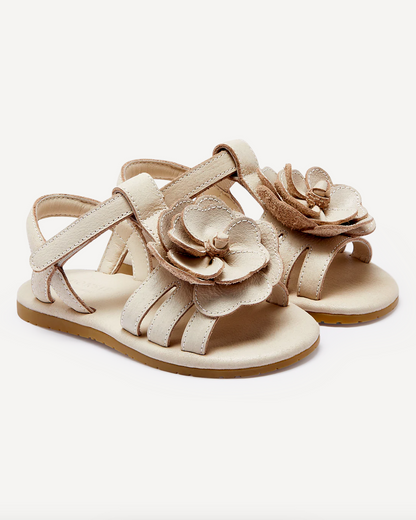 Donsje Iles Fields Sandals - White Buttercup / Cream Leather