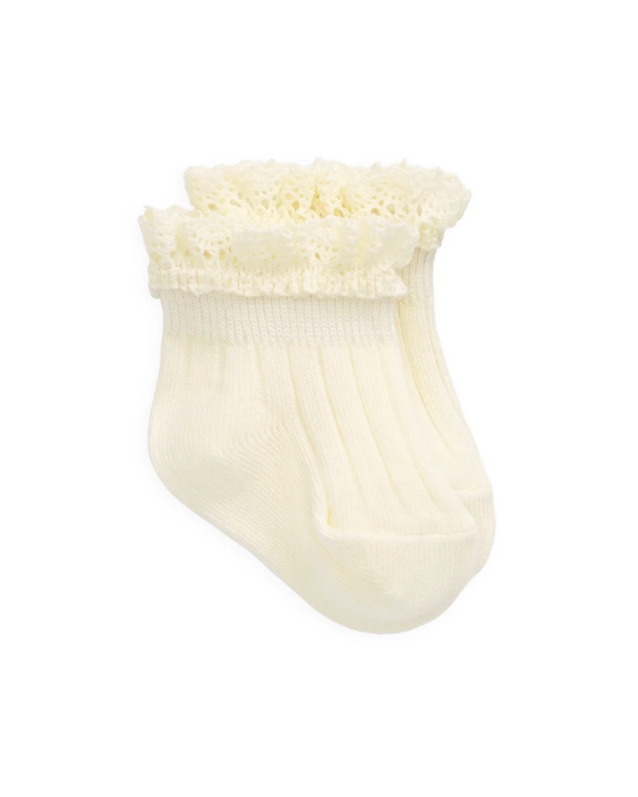 Jamie Kay Emily Ankle Sock - Parchment