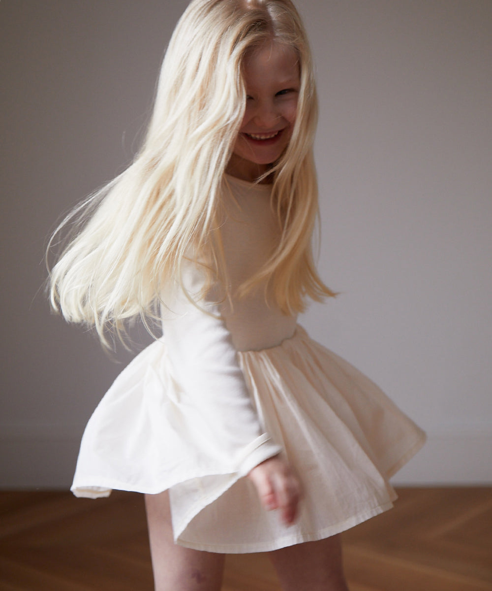 Oeuf Flouncy Dress - Gardenia