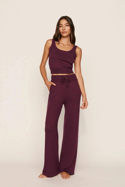 Eberjey Recycled Sweater Pant - Wildberry