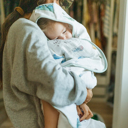 Little Unicorn Toddler Hooded Towel - Whales