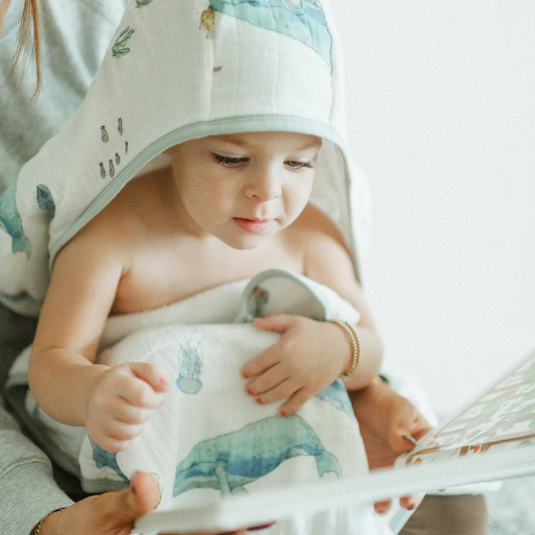 Little Unicorn Toddler Hooded Towel - Whales