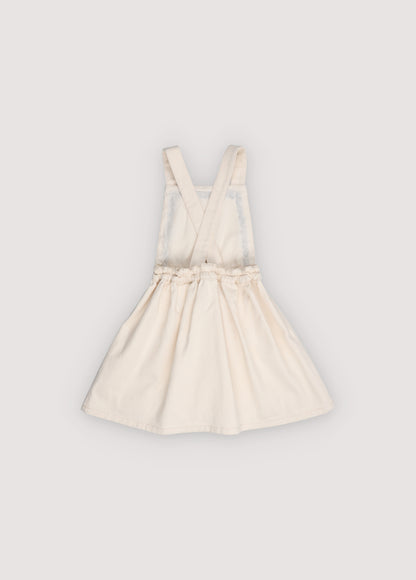 The New Society Tamara Pinafore Dress - Moonlight White