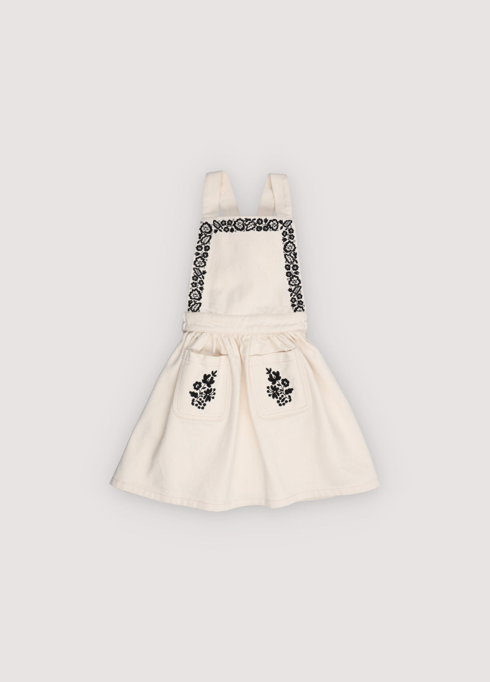 The New Society Tamara Pinafore Dress - Moonlight White