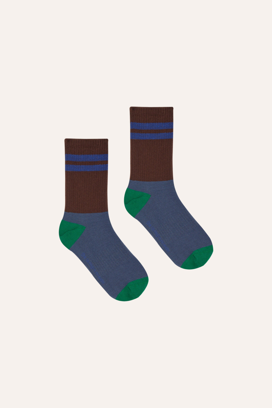 The Campamento Color Block Kids Socks - Brown
