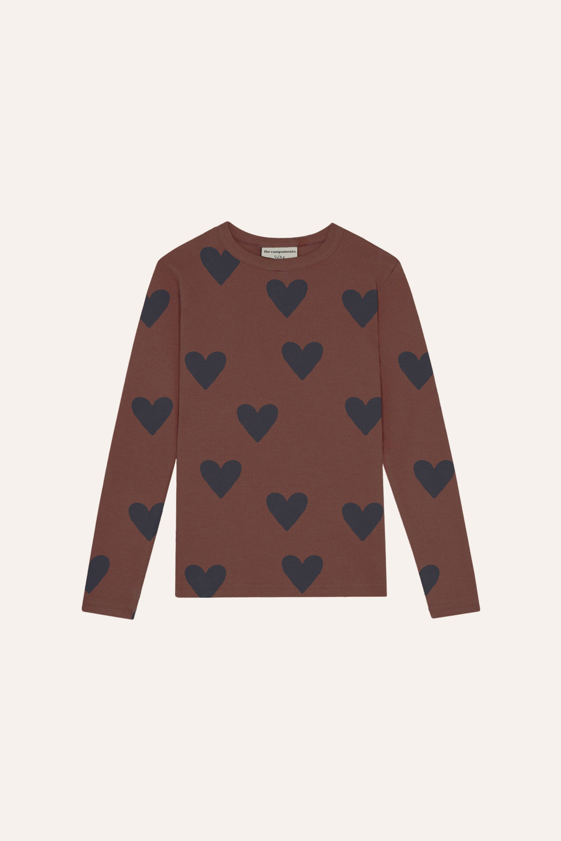 The Campamento Hearts Brown T-shirt - Brown