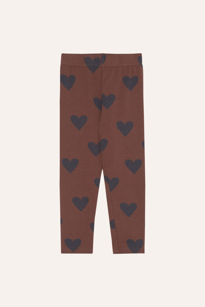 The Campamento Hearts Brown Leggings - Brown