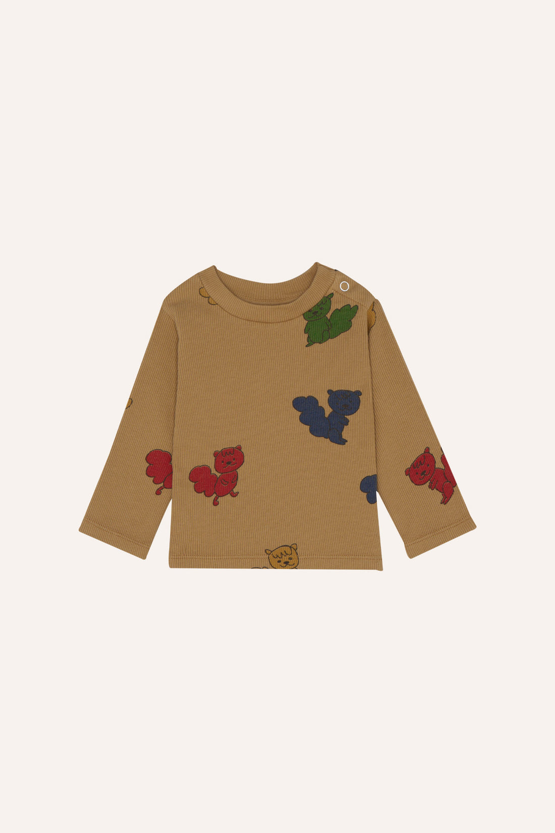 The Campamento Multicolor Squirrels Baby T-shirt - Camel
