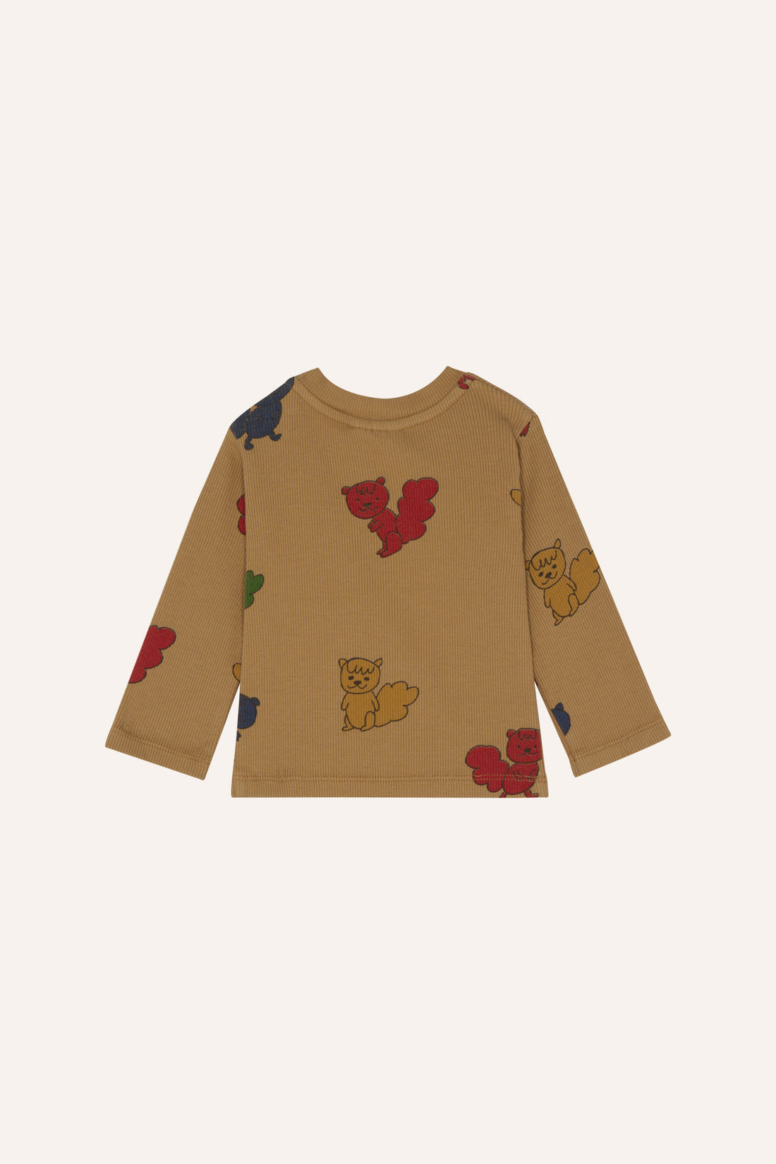 The Campamento Multicolor Squirrels Baby T-shirt - Camel