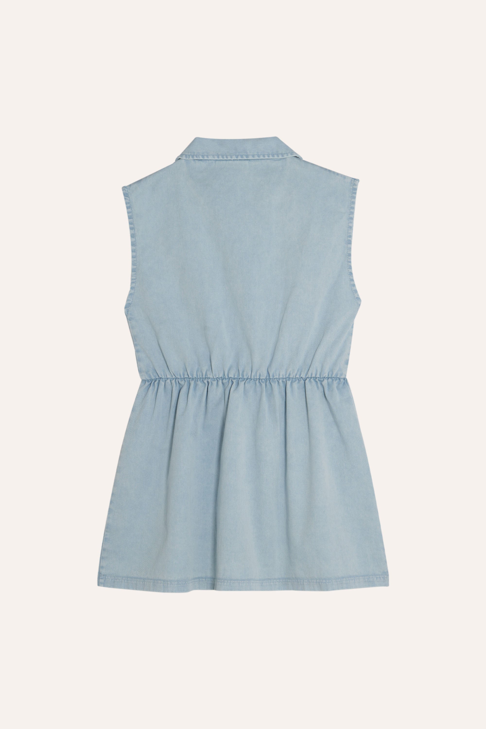 The Campamento Denim Kids Dress - Light Blue
