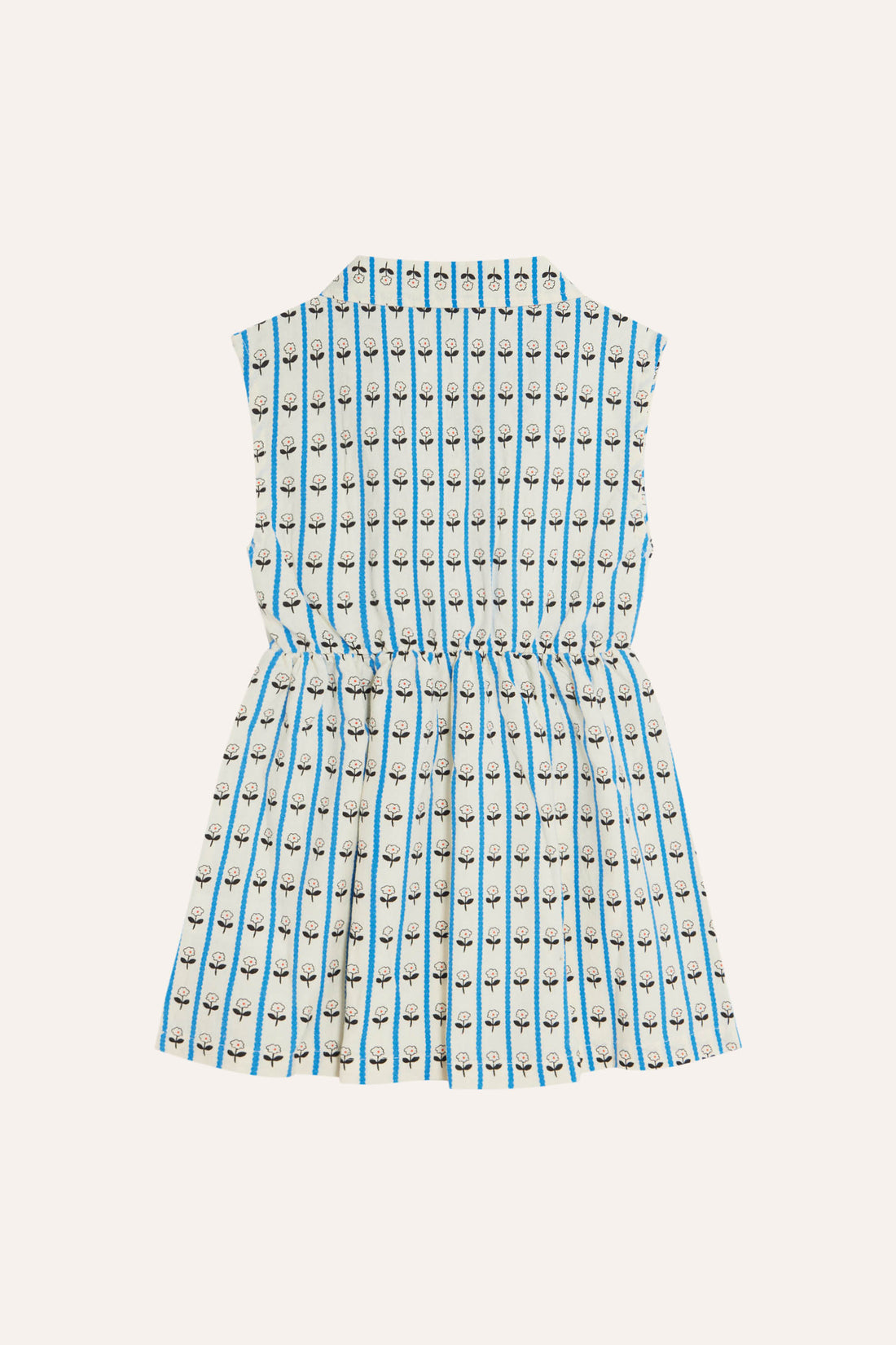 The Campamento Flowers Kids Dress - Ecru