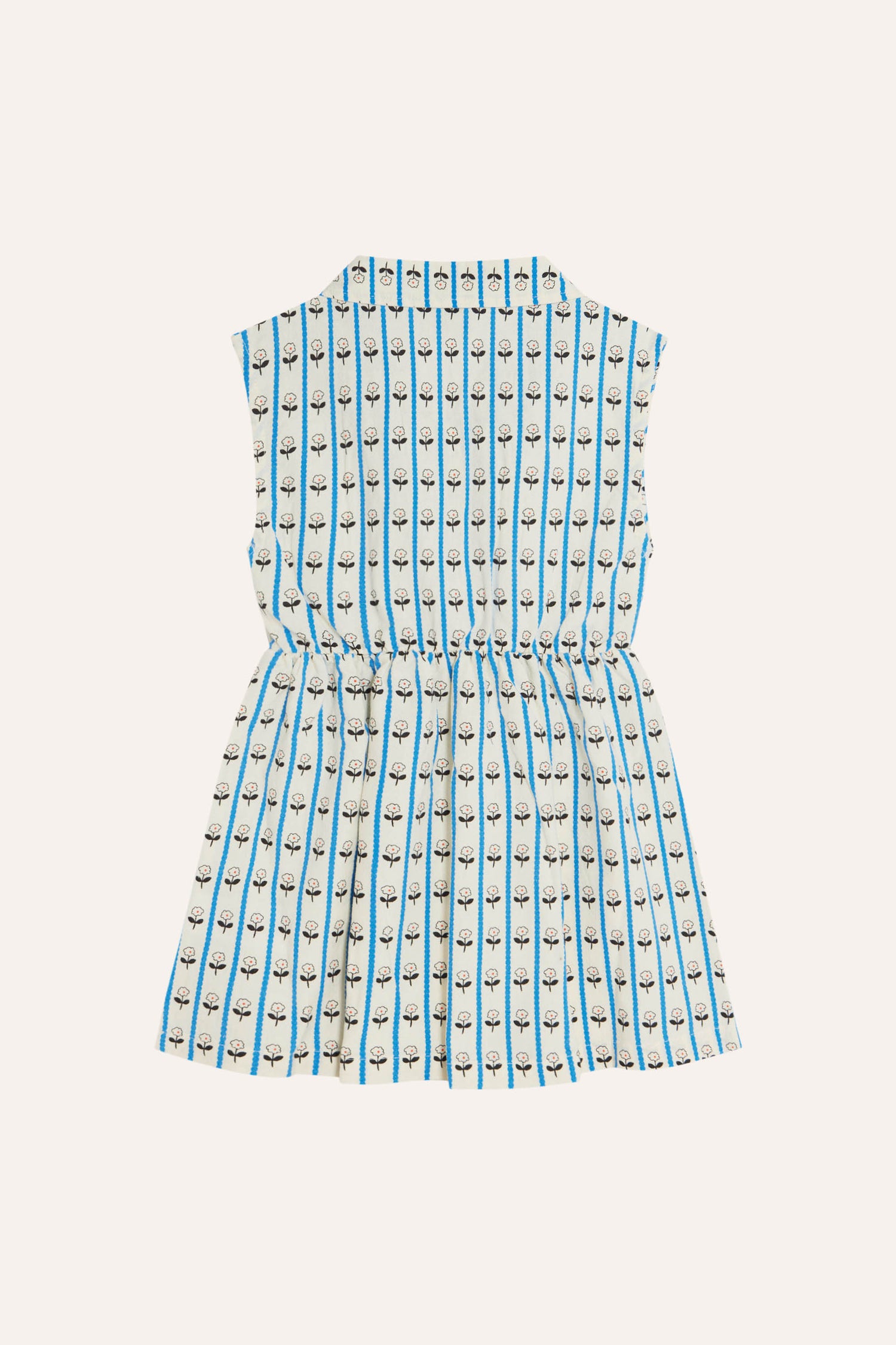 The Campamento Flowers Kids Dress - Ecru