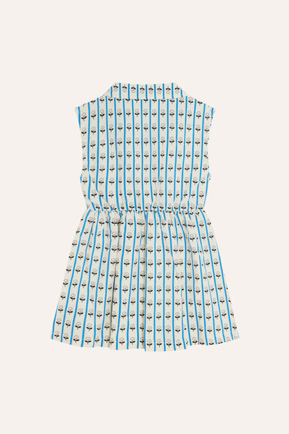 The Campamento Flowers Kids Dress - Ecru