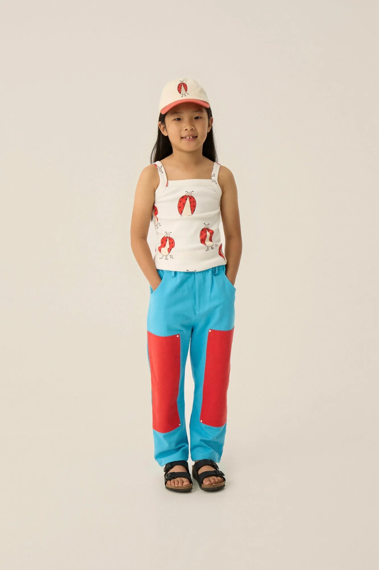 The Campamento Ladybug Allover Tank Top - Ecru