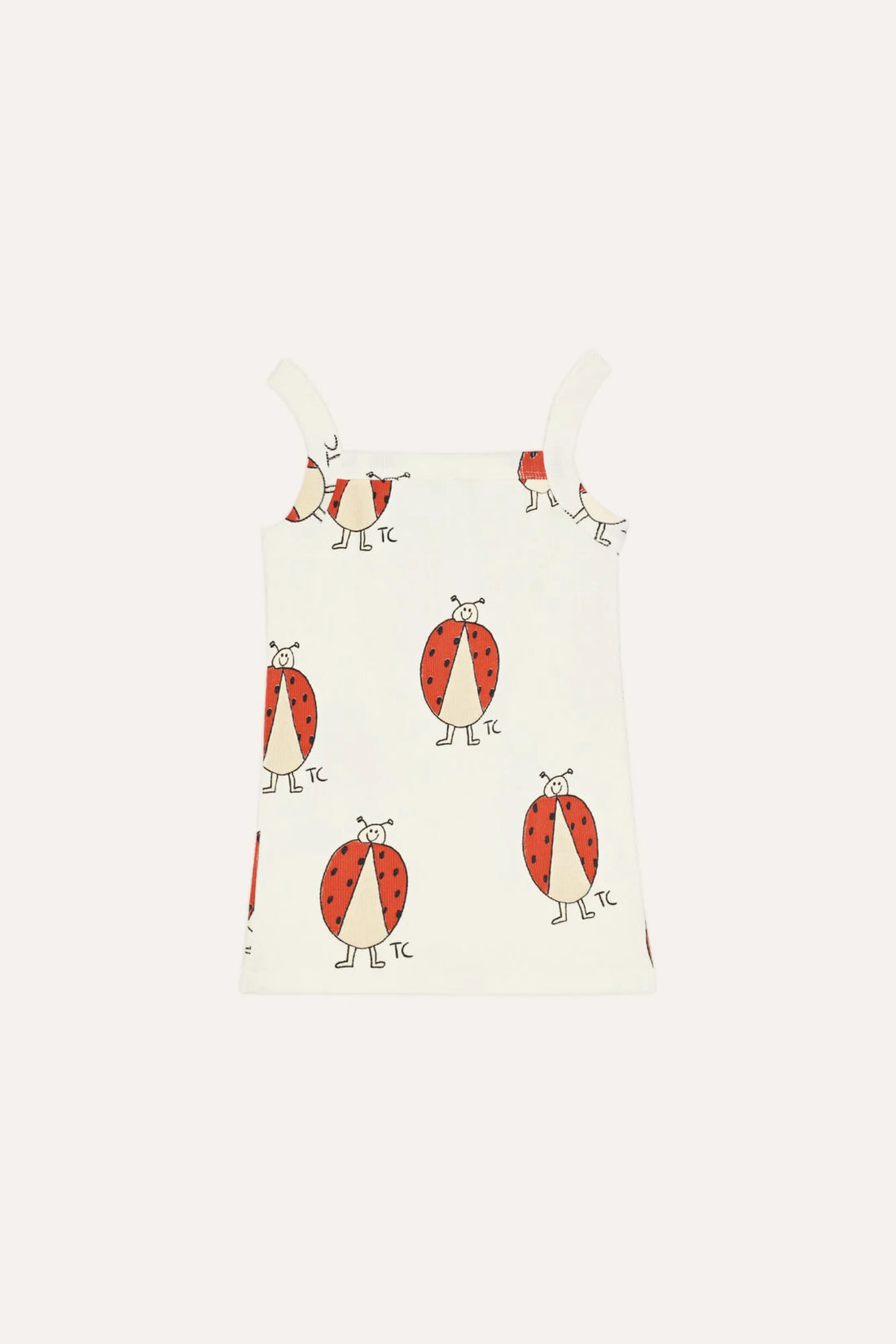 The Campamento Ladybug Allover Tank Top - Ecru