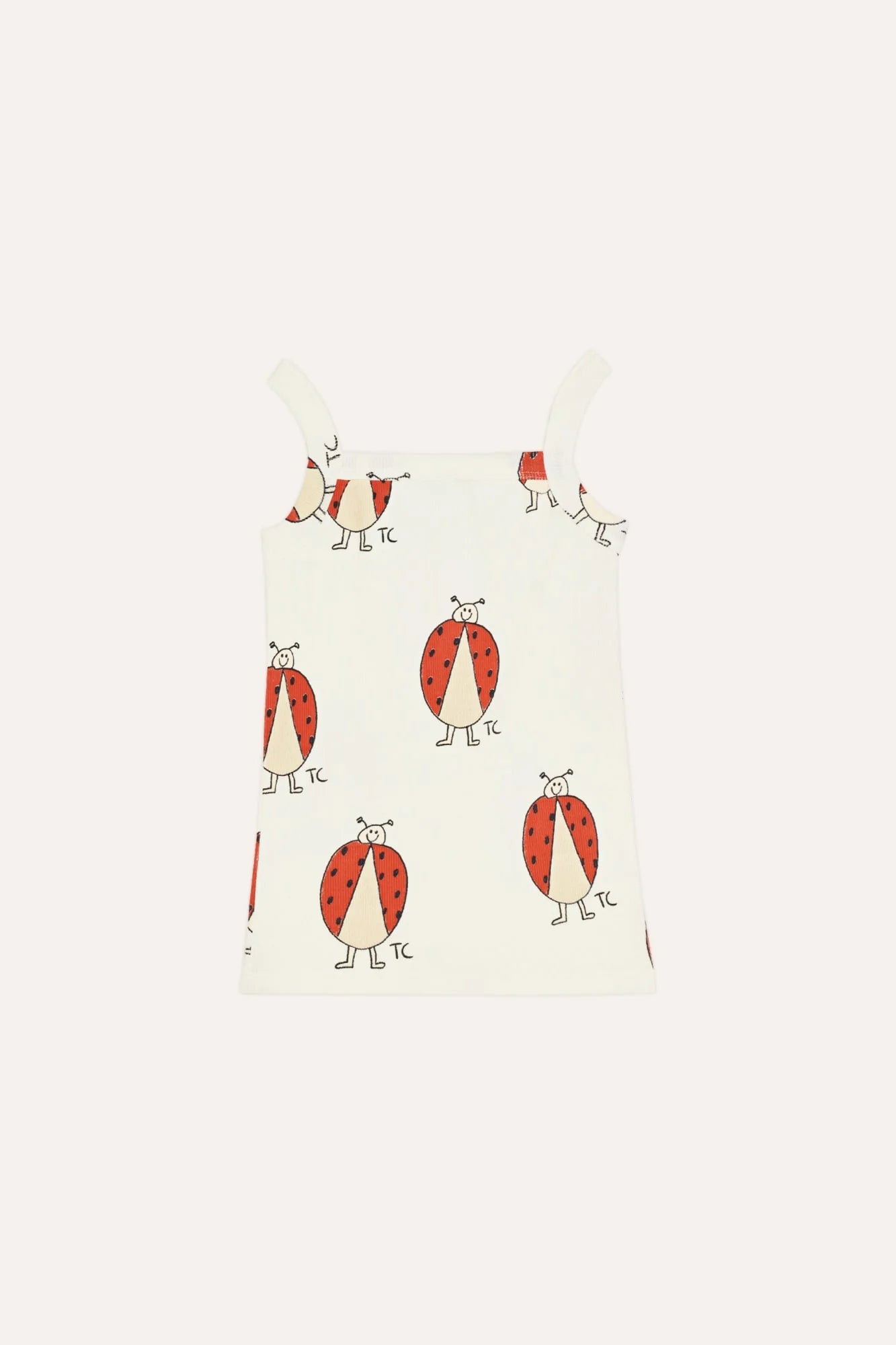 The Campamento Ladybug Allover Tank Top - Ecru