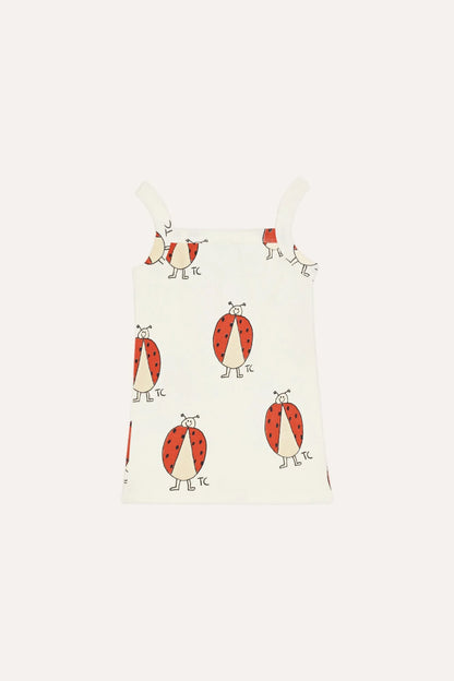 The Campamento Ladybug Allover Tank Top - Ecru