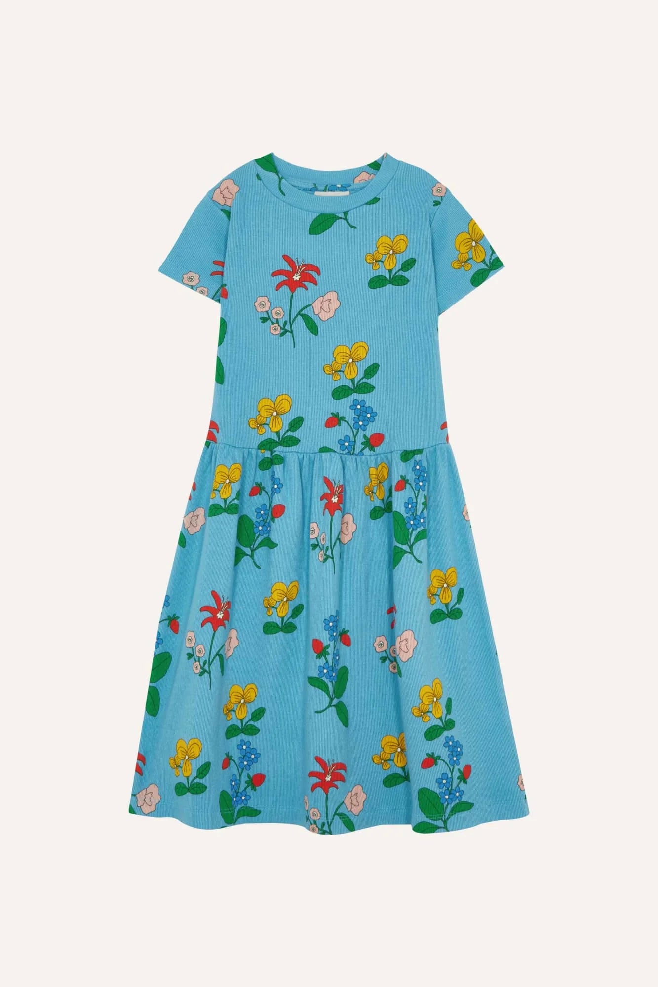 The Campamento Flowers Allover Dress - Blue