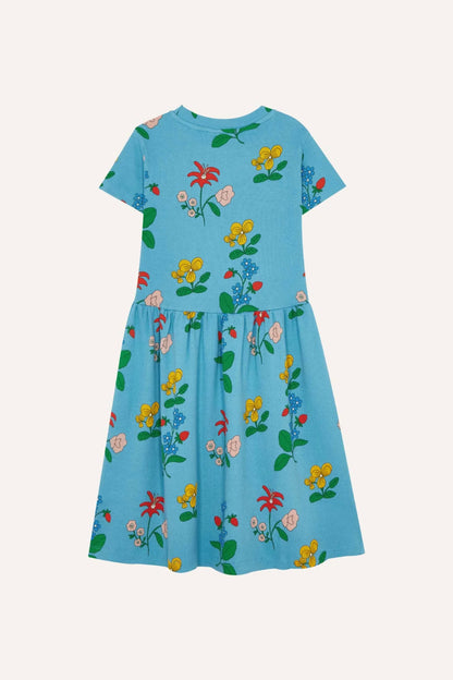 The Campamento Flowers Allover Dress - Blue