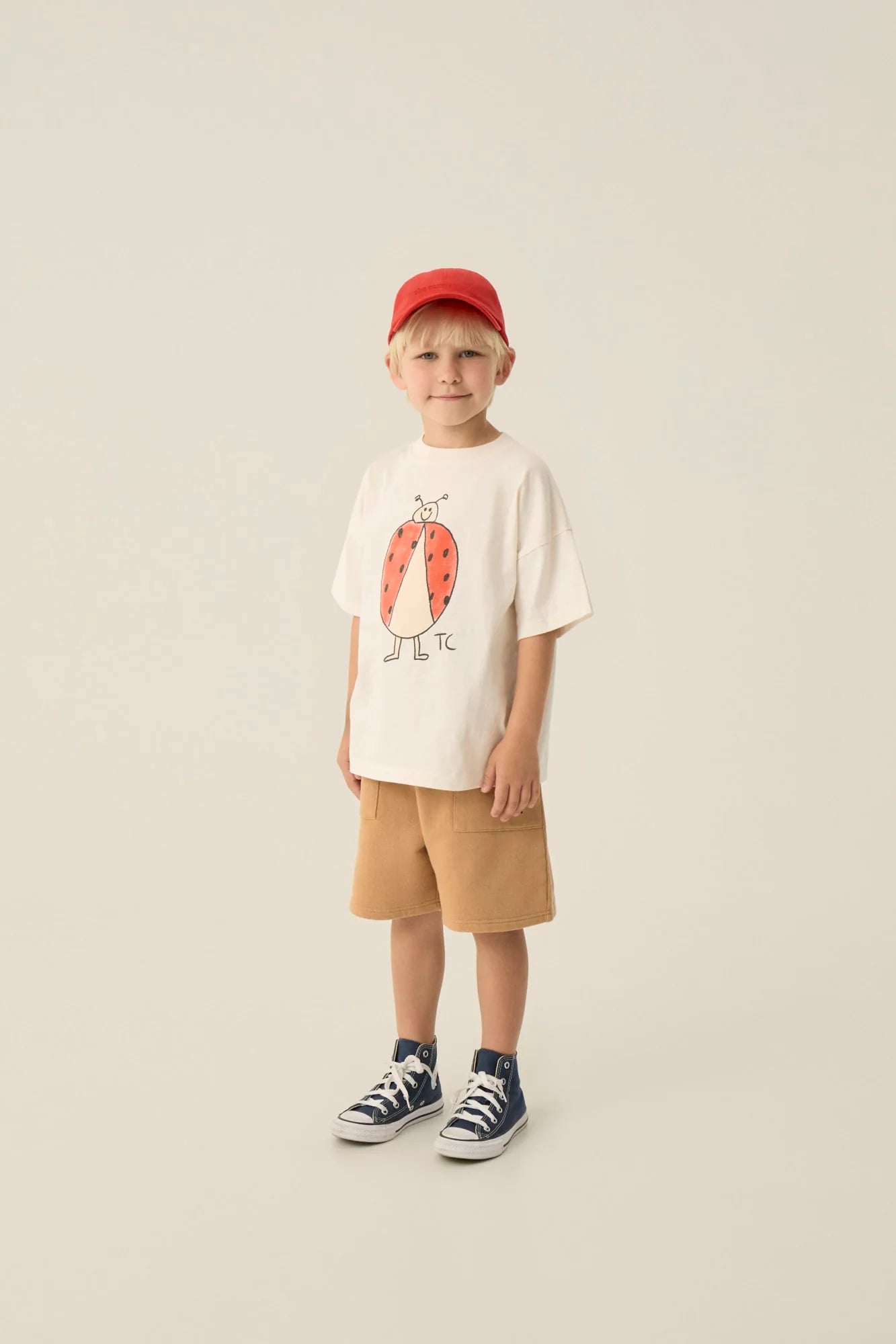 The Campamento Ladybug Oversized T-shirt - Ecru
