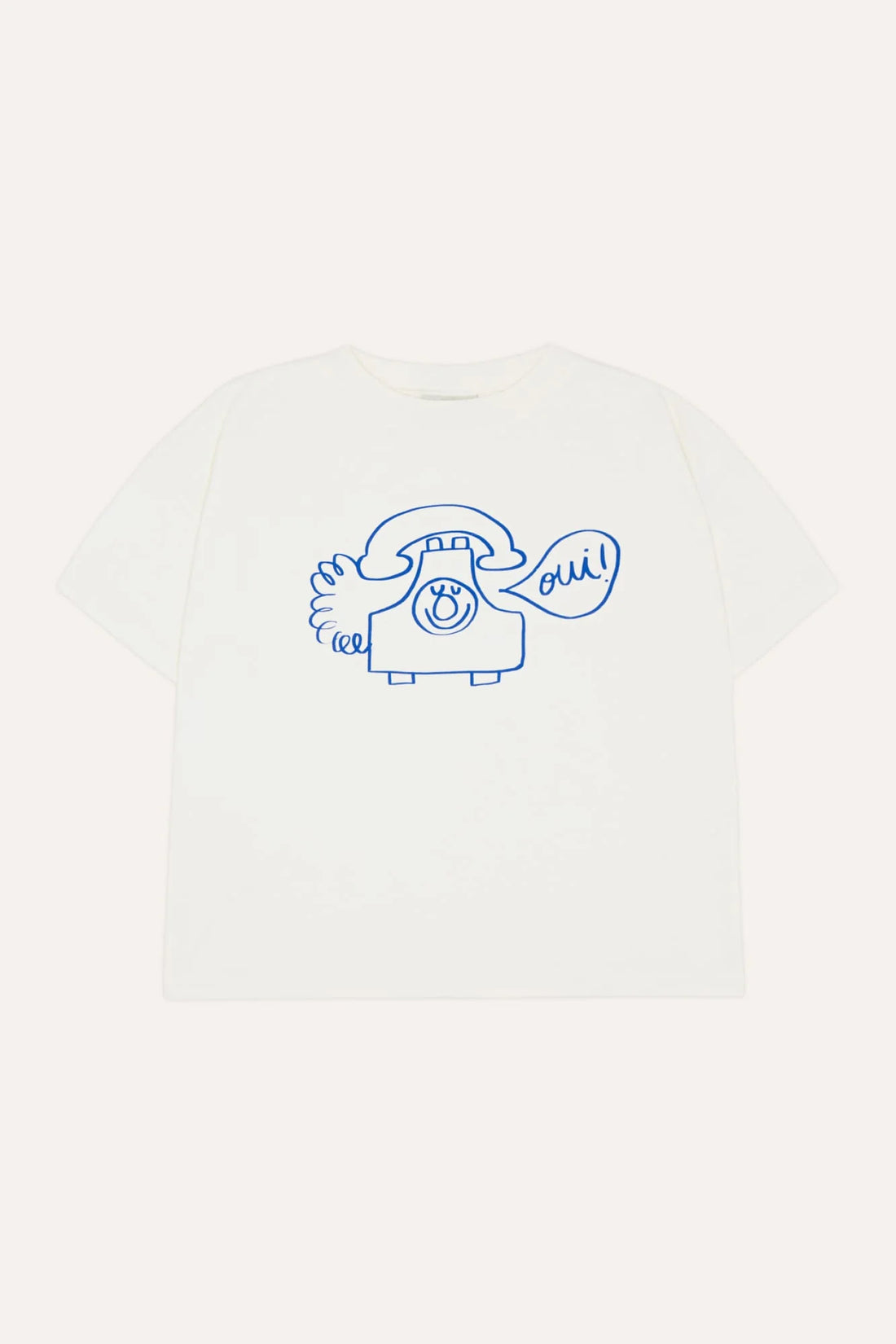 The Campamento Phone Oversized T-shirt - Ecru