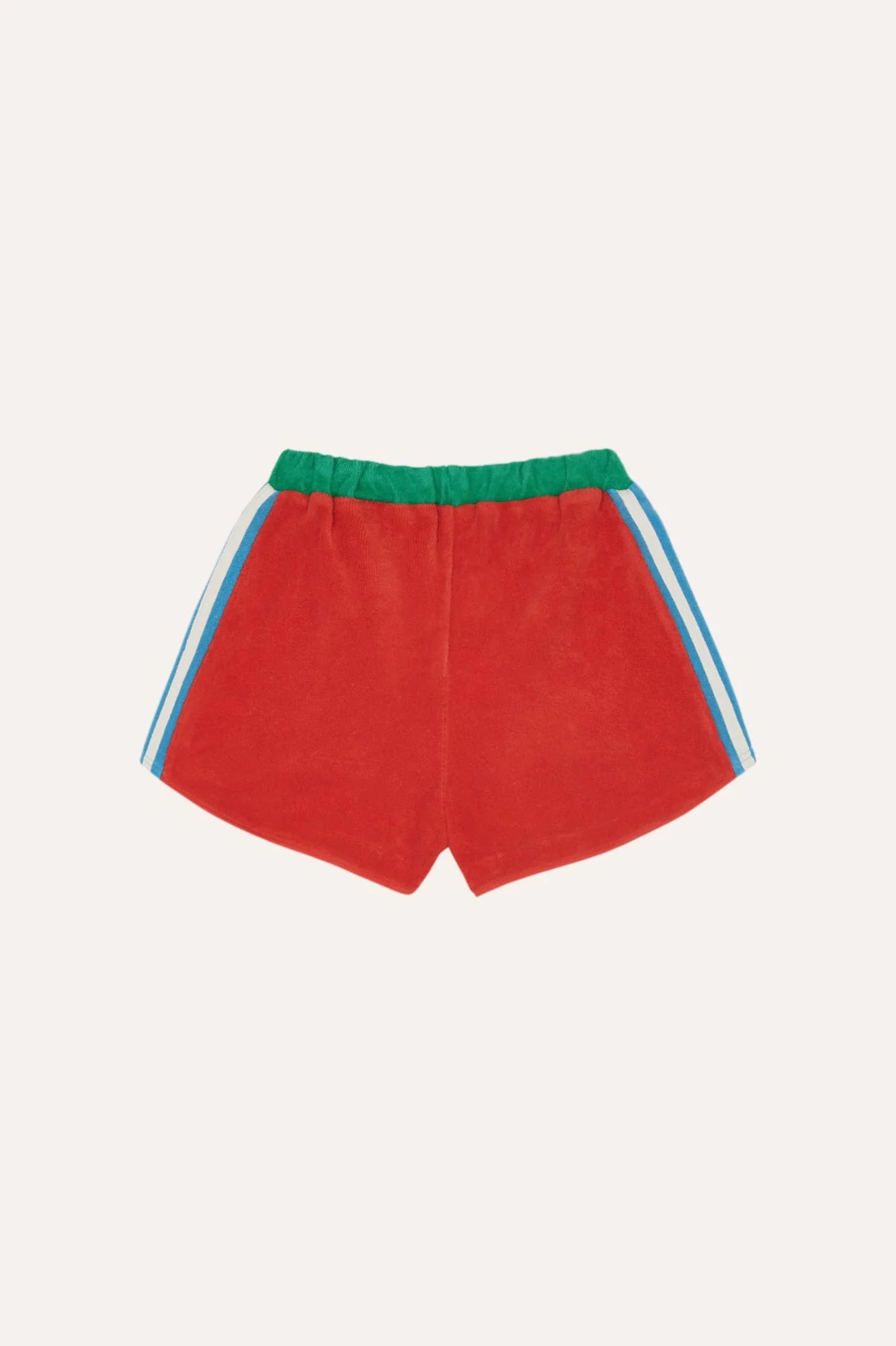 The Campamento Red Color Block Shorts - Red