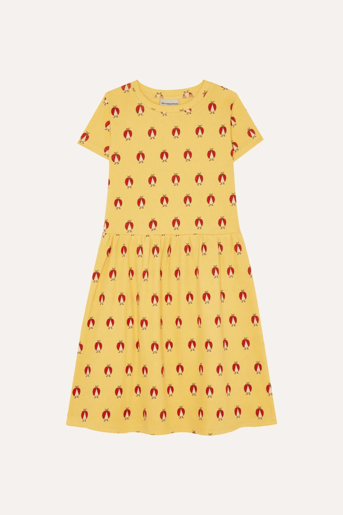 The Campamento Ladybug Allover Yellow Dress - Yellow