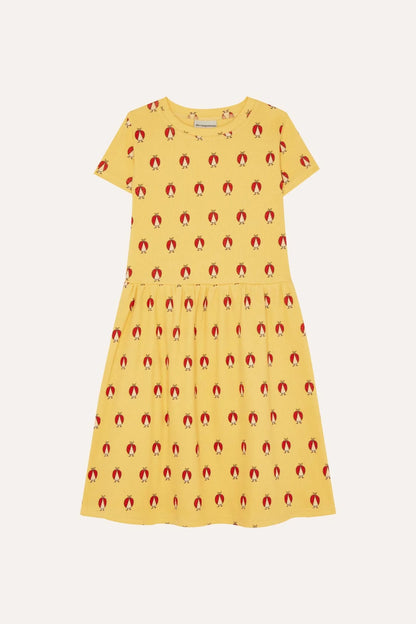The Campamento Ladybug Allover Yellow Dress - Yellow