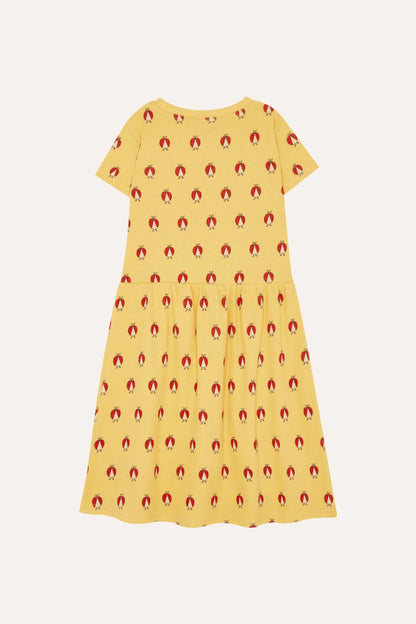 The Campamento Ladybug Allover Yellow Dress - Yellow