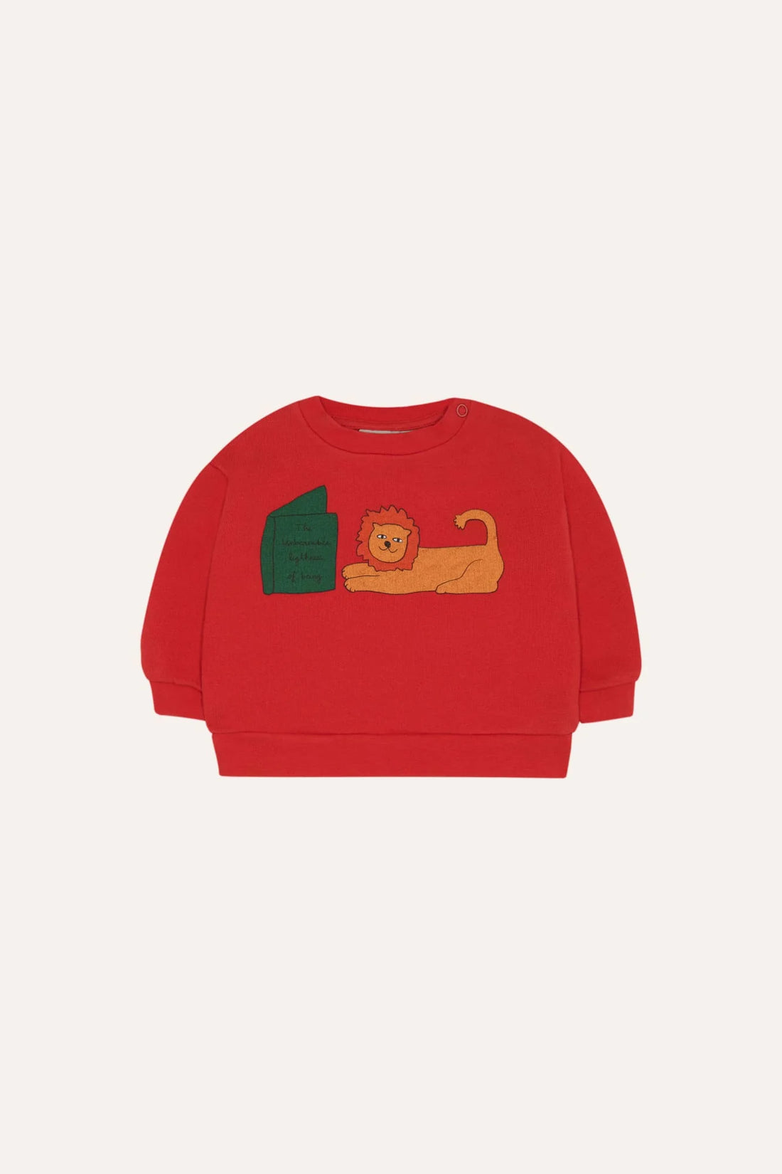 The Campamento Reading Lion Baby Sweatshirt - Red