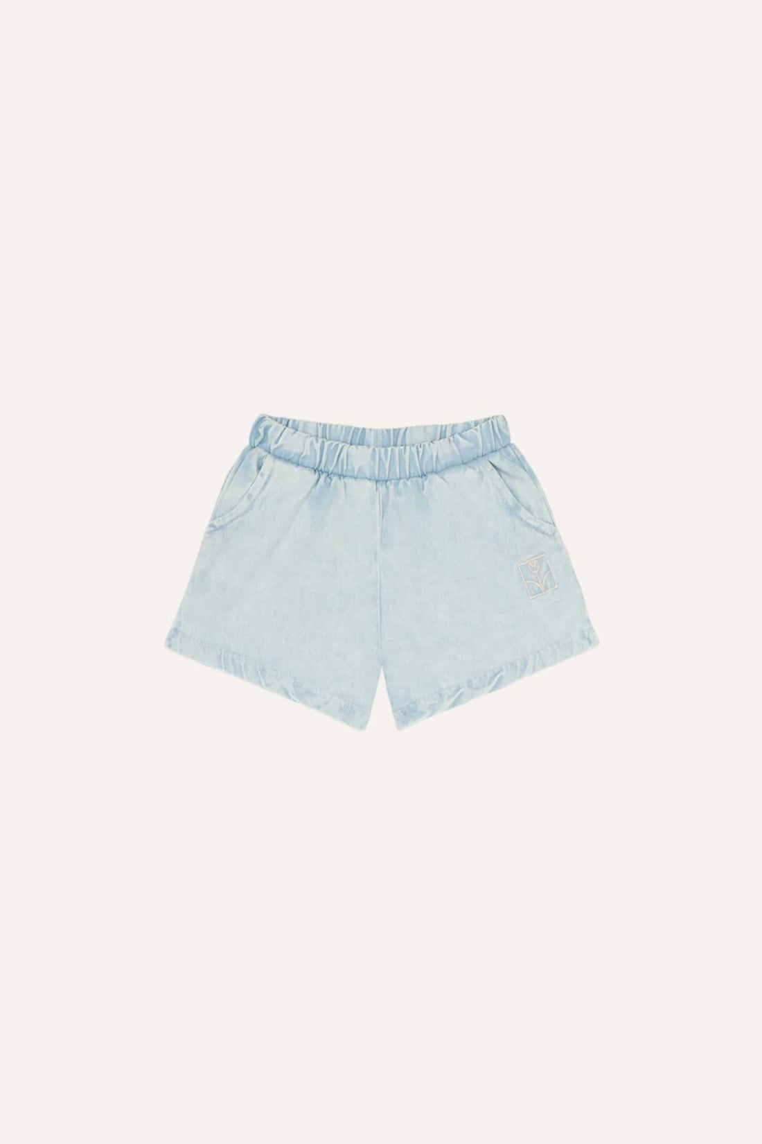 The Campamento Light Blue Denim Baby Short - Light Blue