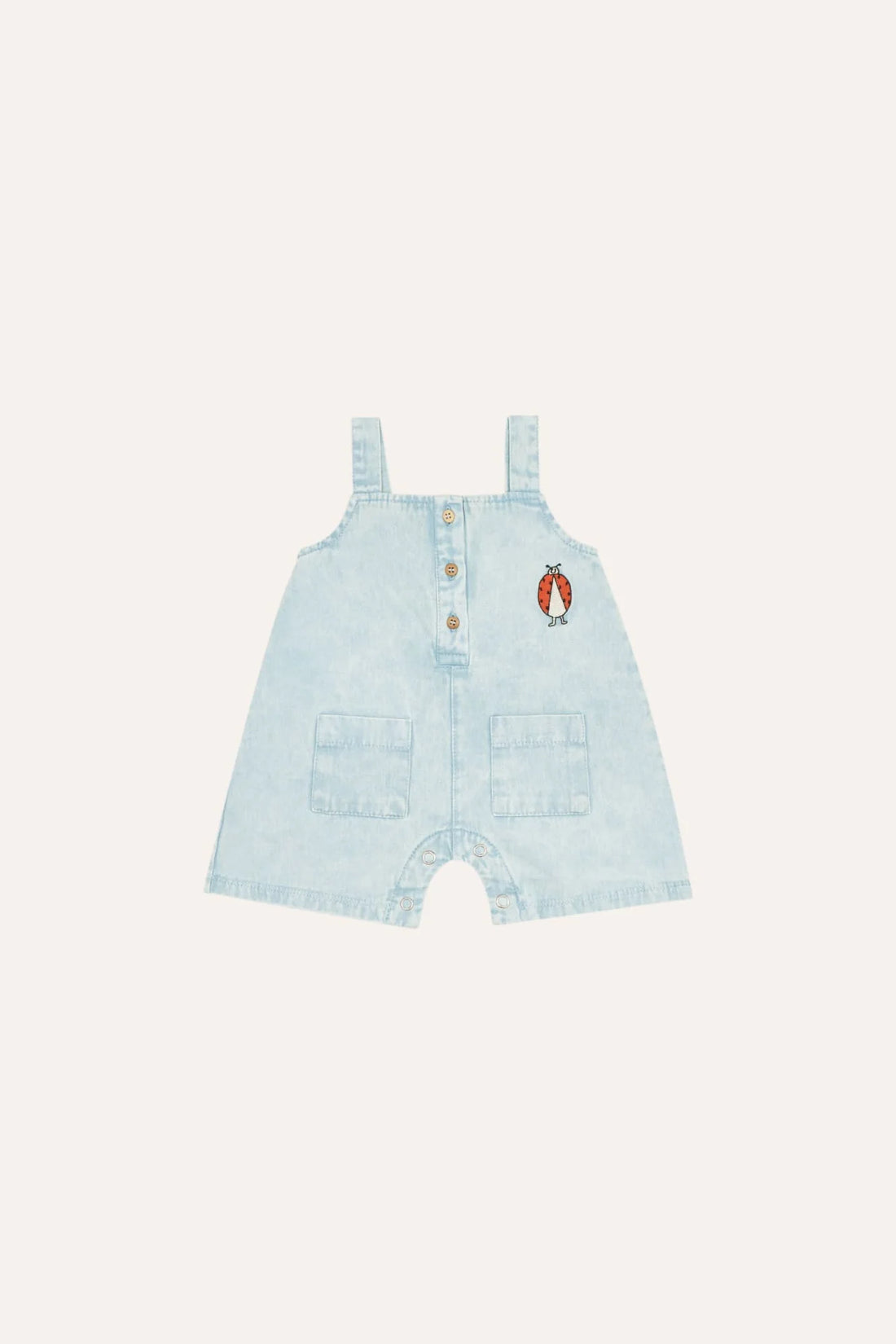 The Campamento Light Blue Denim Baby Dungaree - Light Blue