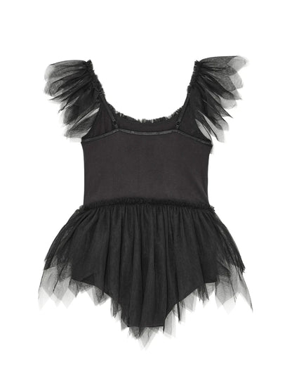 Tutu Du Monde Halloween I Heart You to The Bone Onesie - Black
