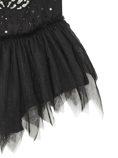 Tutu Du Monde Halloween I Heart You to The Bone Onesie - Black