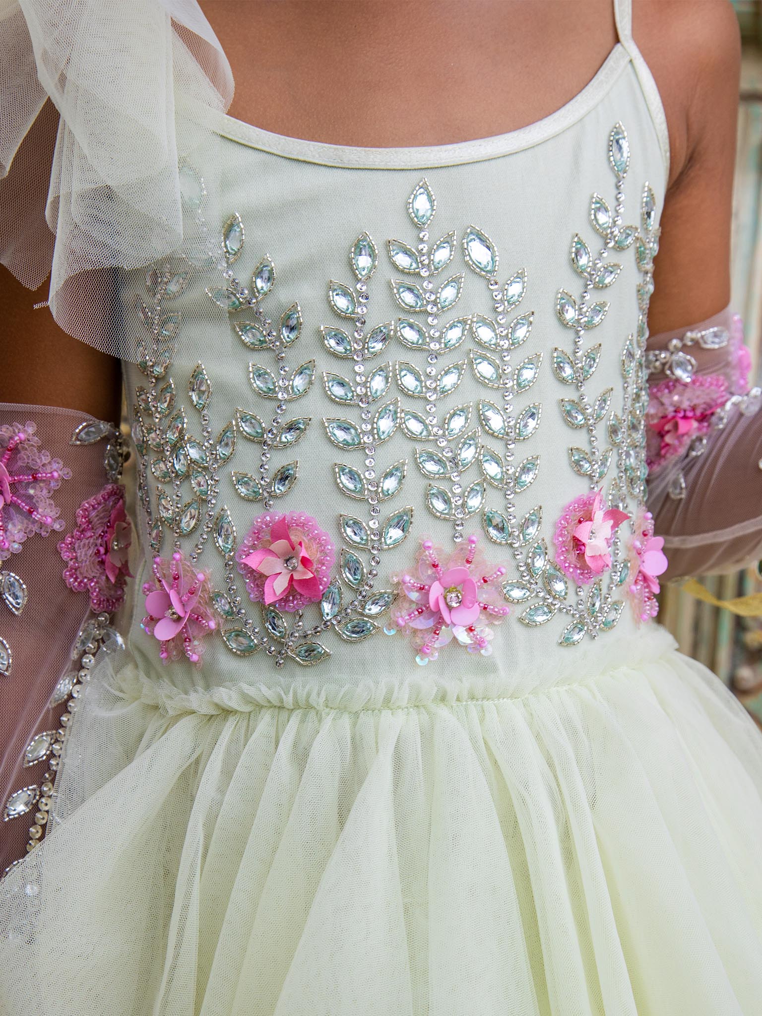 Tutu Du Monde Marina Fleur Tutu Dress - Fog Green