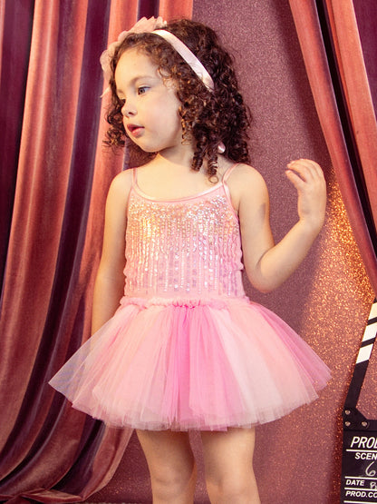 Tutu Du Monde Bebe Shirley Sparkle Tutu Dress - Peach Blush Mix