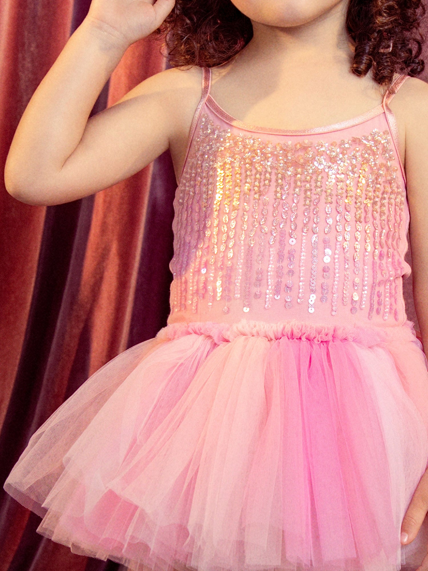 Tutu Du Monde Bebe Shirley Sparkle Tutu Dress - Peach Blush Mix